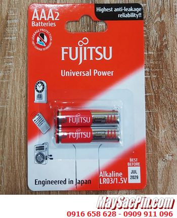 Fujitsu LR03-FU-W; Pin AAA 1.5v Alkaline Fujitsu LR03-FU-W _Made in Indonesia _Vỉ 2viên